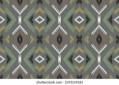 Simple ikat motifs Ethnic pattern textiles.traditional ikat motifs art. Seamless pattern in tribal, folk embroidery, and Mexican style. Aztec geometric art ornament print. Design for carpe
