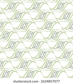 Simples Ikat simples inverno amarelo verde ornamento folclore geométrico com padrão de ondas fundo texturizado. Textura vetorial étnica tribal para têxtil, vestido, papel de parede, impressão 