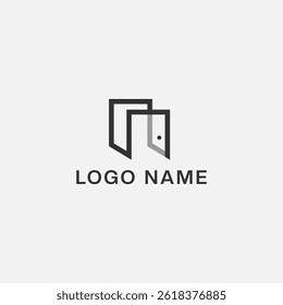 Simple Illusion Door Logo Design