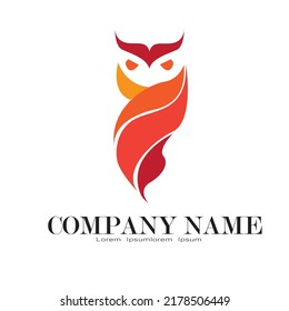 Simple illustrate vector owl concept logo. 