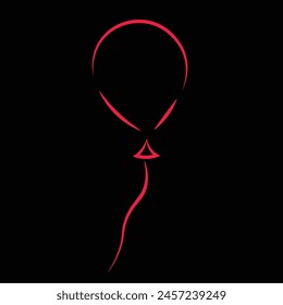 Vorlage des einfachen illustrierten Ballondesigns