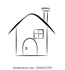 Einfache illustrierte Hausdesign-Vorlage
