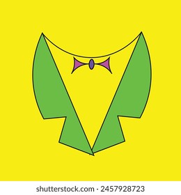 Plantilla simple de la chaqueta de la señora ilustrada