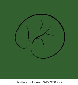 Simple Illustrated Lotus Leaf Design Template