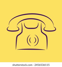 Simple Illustrated Old Phone Design Template