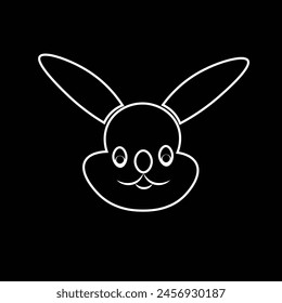 Simple Illustrated Rabbit Design Template