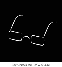 Simple Illustrated Spectacles Design Template