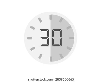 Simple illustration of a 30-minute timer