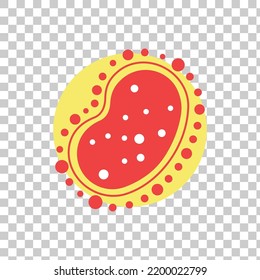 simple illustration about monkey pox viruses