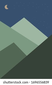 Una simple ilustración de las montañas vectoriales