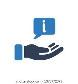 Simple Illustration of About Support Icon