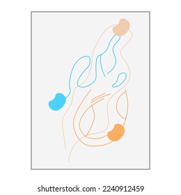 SIMPLE ILUSTRACIÓN ABSTRACTO DISEÑO MINIMALISTA DE LÍNEA DE ONDA. COLOR DE PASTEL DE DIBUJO DE ARTE DE LÍNEA BIEN PARA PAPEL DE PARED, CUBIERTA, AFICHE, IMPRESIÓN