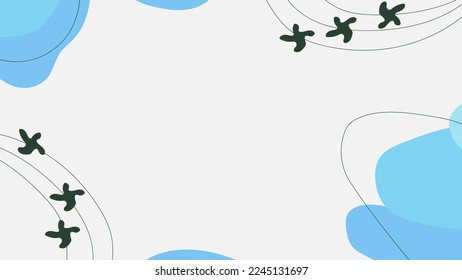 SIMPLE ILLUSTRATION AESTHETIC LEAF BACKGROUND PASTEL FLAT COLOR. FLORAL MODERN SHAPE DESIGN VECTOR. GOOD FOR WALLPAPER, POSTER, COVER, GREETING CARD