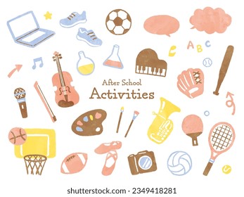 simple illustration of after school activities