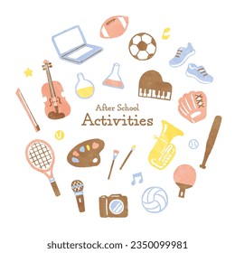 simple illustration of after school activities