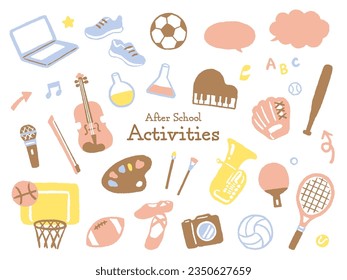 simple illustration of after school activities