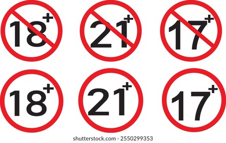 
Ilustración simple del icono de límite de edad