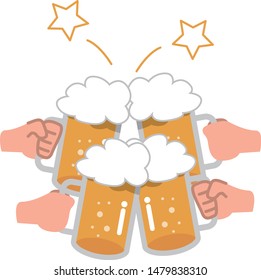 Simple illustration of alcohol beer
