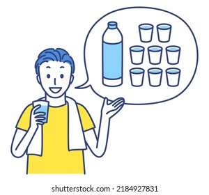 simple illustration of amount of water for one day