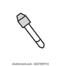 Simple illustration of an applicator tool against a White Background