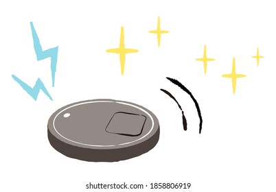 simple illustration of automatic vacuum cleaner