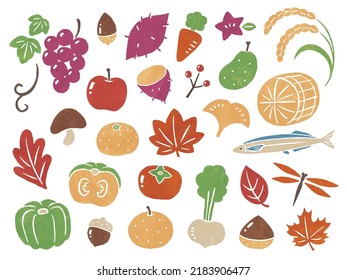 simple illustration of autumn harvest