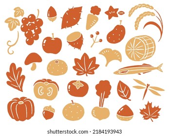 simple illustration of autumn harvest