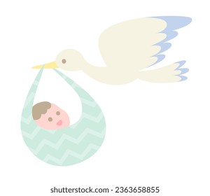 simple illustration baby is coming