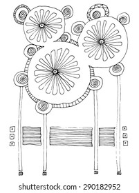 simple illustration  background abstract flowers decorative
