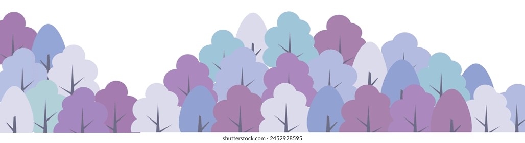 Simple illustration background frame of trees