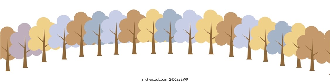 Simple illustration background frame of trees