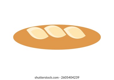 A simple illustration of a baguette.