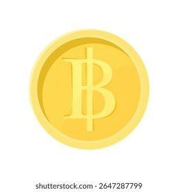 Ilustração simples de baht thailândia moeda