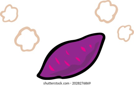 Simple illustration of baked potato