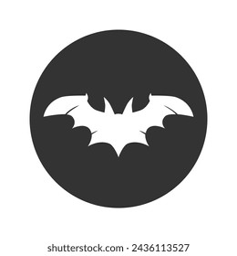 Simple illustration of bat silhouette for halloween day greeting cards vector