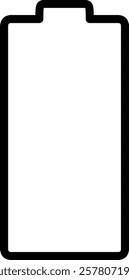 Simple illustration of a battery shape