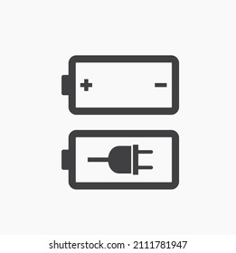 simple illustration of battery, vector art.