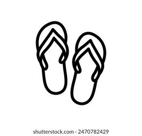 A simple illustration of beach sandals