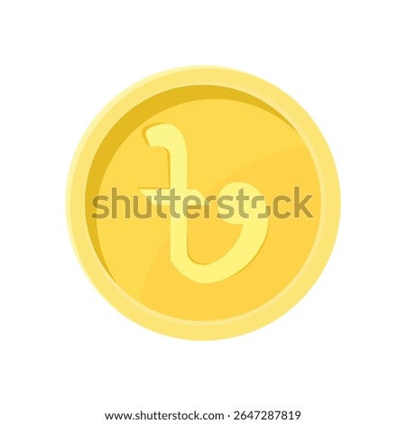 Simple illustration of bengali taka coin