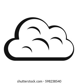 Simple illustration of big cloud vector icon for web