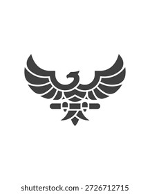 a simple illustration of a bird spreading its wings