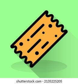 simple illustration biscuit icon design, best used for cafe or restaurant banner or web application.