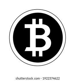 Simple illustration of bitcoin coin Concept of internet cryptocurrency