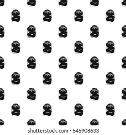 Simple illustration of black plastic bag vector pattern for web