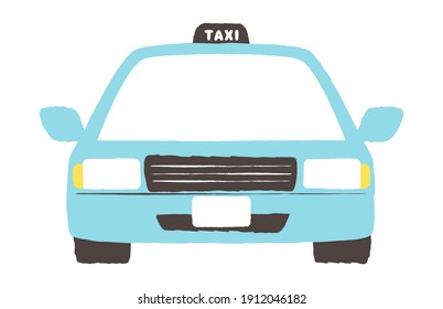 ilustración simple del coche azul