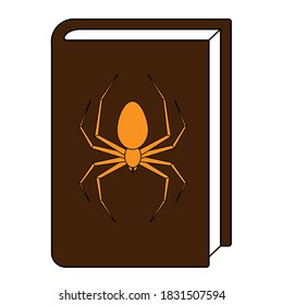 Simple illustration of book with Concept for Halloween day