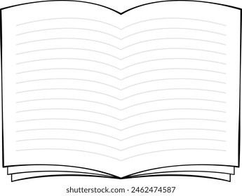 Simple illustration of a book spread