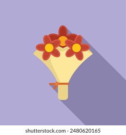 Simple illustration of a bouquet of flowers, perfect for celebrating special occasions