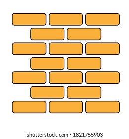 Einfache Illustration der Ziegelwand im trendigen Design-Stil