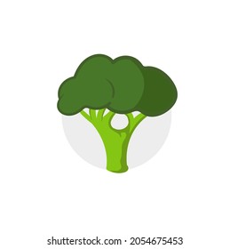 Simple Illustration of broccoli icon on white background